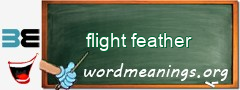 WordMeaning blackboard for flight feather